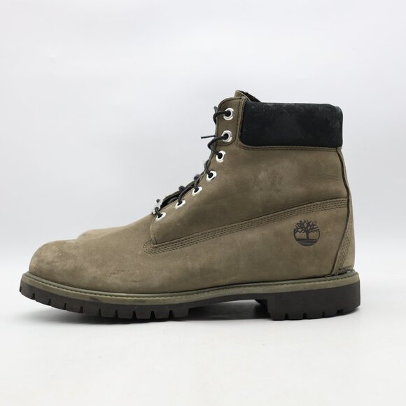 Timberland 6-inch Premium Waterproof Gray Boots Men US Size 12 M A6898 - Picture 4 of 12